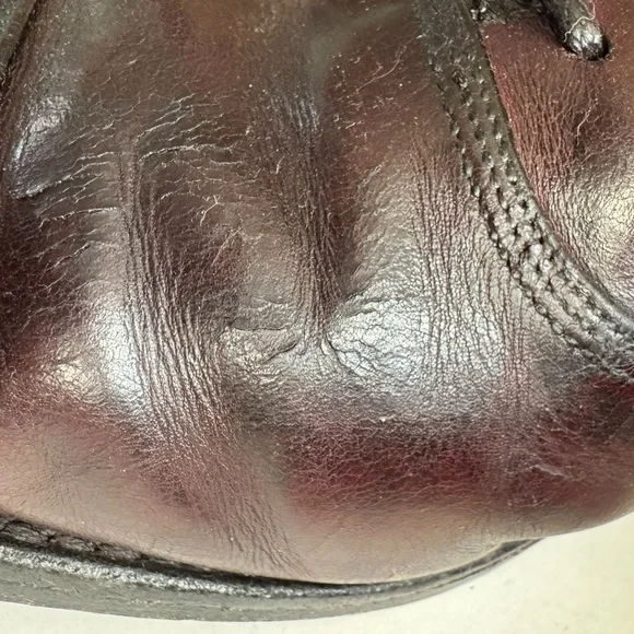 Allen Edmonds Brown Leather Cap Toe Park Avenue Lace Up Dress Shoes 10 READ